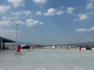 nearly empty big parking