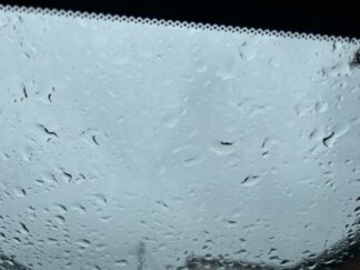 rain on a car window