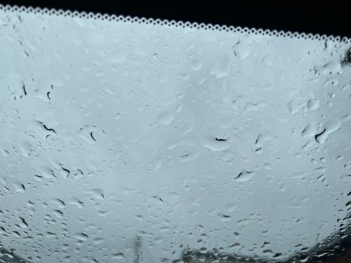 rain on a car window