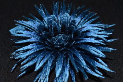 embroidery blue flower