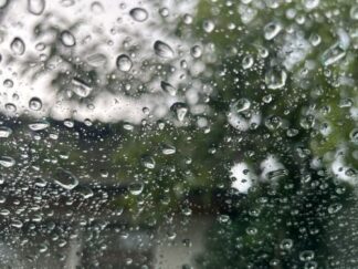 raindrops on a car window