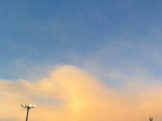 fluffy clouds flowing